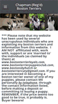 Mobile Screenshot of chapmanbostonterriers.com