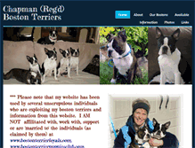 Tablet Screenshot of chapmanbostonterriers.com